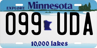 MN license plate 099UDA