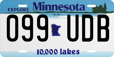 MN license plate 099UDB