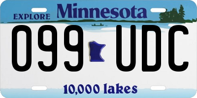 MN license plate 099UDC
