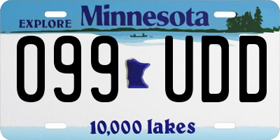 MN license plate 099UDD