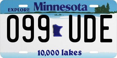 MN license plate 099UDE