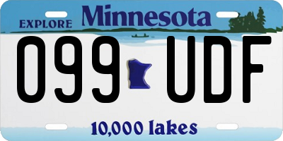 MN license plate 099UDF