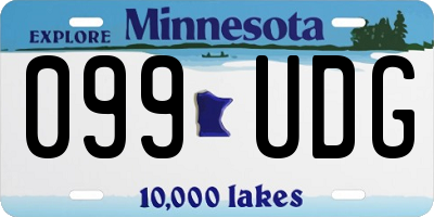 MN license plate 099UDG