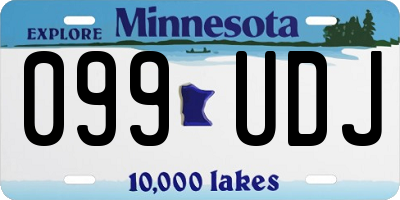 MN license plate 099UDJ