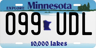 MN license plate 099UDL