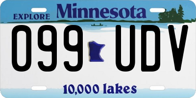 MN license plate 099UDV