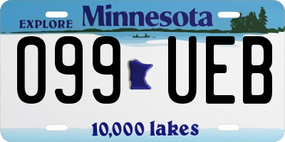 MN license plate 099UEB