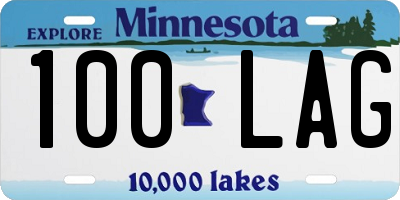 MN license plate 100LAG