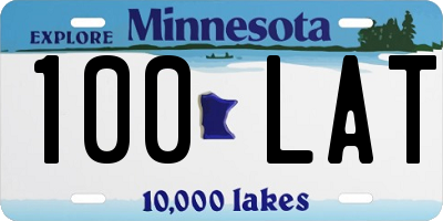 MN license plate 100LAT