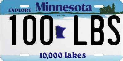 MN license plate 100LBS