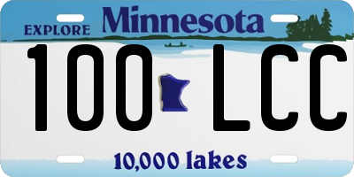 MN license plate 100LCC
