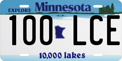 MN license plate 100LCE