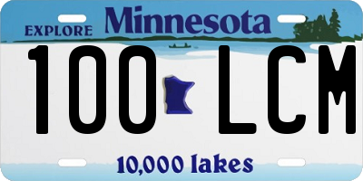 MN license plate 100LCM