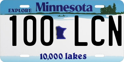 MN license plate 100LCN