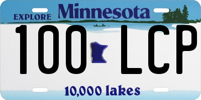 MN license plate 100LCP
