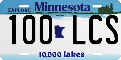 MN license plate 100LCS