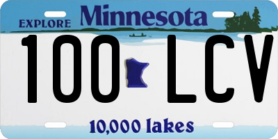 MN license plate 100LCV