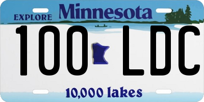 MN license plate 100LDC