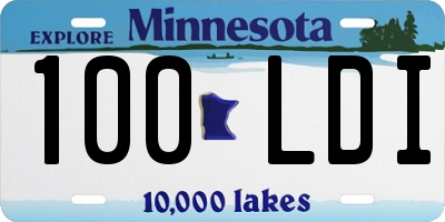 MN license plate 100LDI