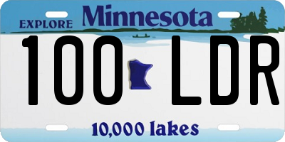 MN license plate 100LDR