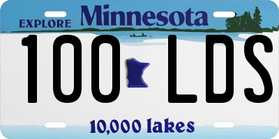 MN license plate 100LDS