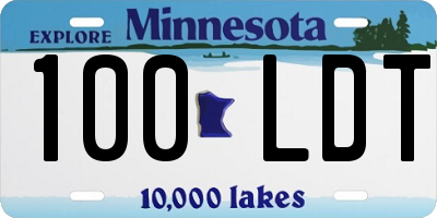 MN license plate 100LDT