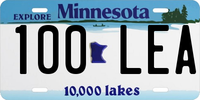 MN license plate 100LEA
