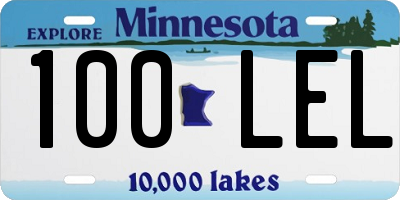 MN license plate 100LEL