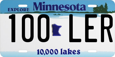 MN license plate 100LER