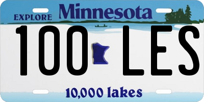MN license plate 100LES