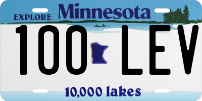 MN license plate 100LEV