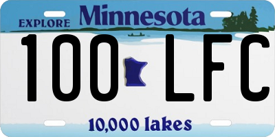 MN license plate 100LFC