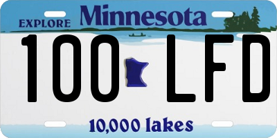 MN license plate 100LFD