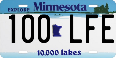 MN license plate 100LFE