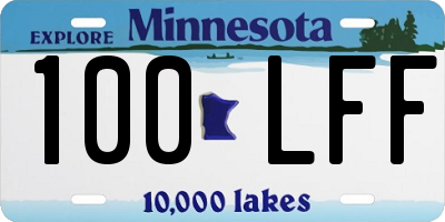 MN license plate 100LFF