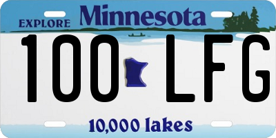 MN license plate 100LFG