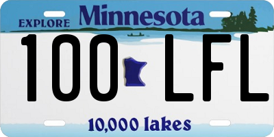 MN license plate 100LFL