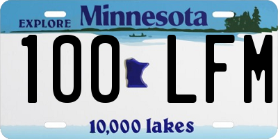 MN license plate 100LFM