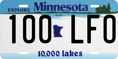 MN license plate 100LFO