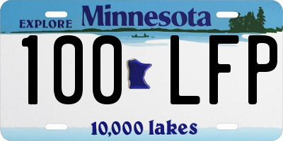 MN license plate 100LFP