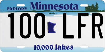 MN license plate 100LFR