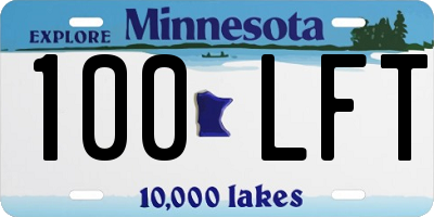 MN license plate 100LFT
