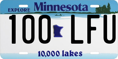 MN license plate 100LFU