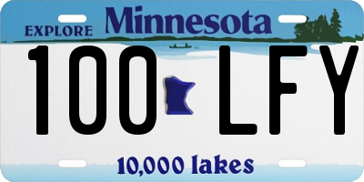 MN license plate 100LFY