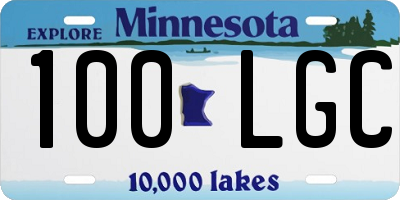 MN license plate 100LGC