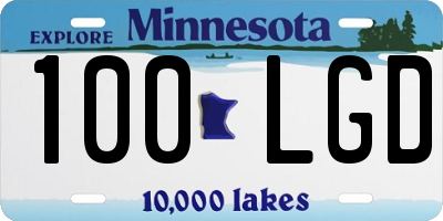 MN license plate 100LGD