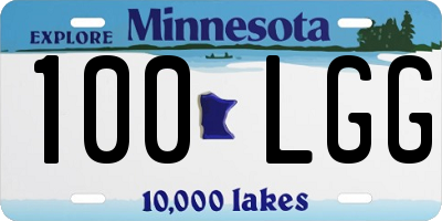 MN license plate 100LGG