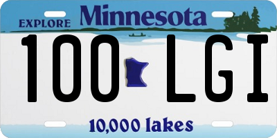 MN license plate 100LGI