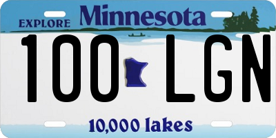 MN license plate 100LGN