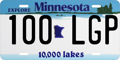 MN license plate 100LGP